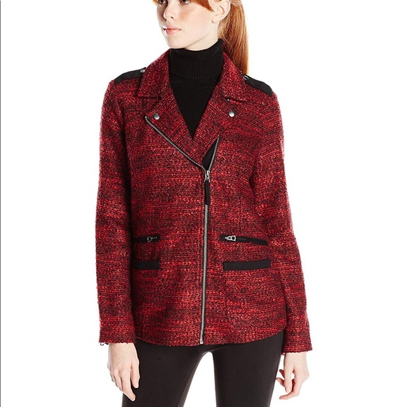 Lucky Brand Slouchy Long Moto Jacket Size L EUC - Picture 1 of 8